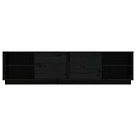 vidaXL Meuble TV Noir 156x40x40 cm Bois de pin massif
