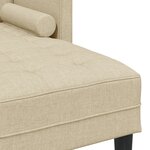 vidaXL Ensemble de 2 Canapés avec Coussins en Tissu Crème