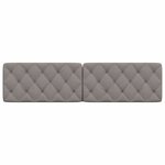 vidaXL Coussin de tête de lit taupe 200 cm tissu