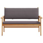 vidaXL Banc de jardin avec coussin Marron Bois d'acacia massif