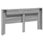 vidaXL Armoire tête de lit avec LED sonoma gris 200x16 5x103 5 cm