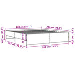 vidaXL Cadre de lit sans matelas noir 200x200 cm