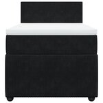 vidaXL Sommier à lattes de lit avec matelas Noir 90x200 cm Velours
