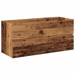 vidaXL Armoire lavabo avec bassin intégré vieux bois