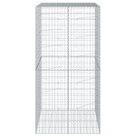 vidaXL Panier gabion avec couvercle 100x100x200 cm fer galvanisé