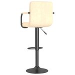 vidaXL Tabouret de bar Crème Velours