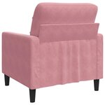 vidaXL Fauteuil Rose 60 cm Velours