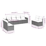 vidaXL Salon de jardin avec coussins 8 Pièces beige résine tressée