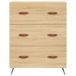 vidaXL Buffet haut Chêne sonoma 69 5x34x180 cm Bois d'ingénierie