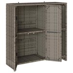vidaXL Armoire de rangement avec étagère Gris 100 x 36 x 102 cm Rotin