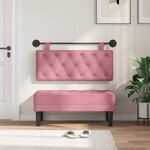 vidaXL Tête de lit suspendue Rose Velours