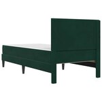 vidaXL Cadre de lit avec matelas Vert foncé 80 x 200 cm Velours