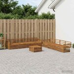 vidaXL Ensemble de canapés d'extérieur 9 Pièces Naturel