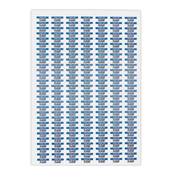 Étiquette polyester blanche mat 38 1x21 2 mm (lot de 3250)
