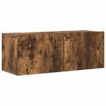 vidaXL Ensemble de meubles TV 4 Pièces Chêne fumé Bois d'ingénierie