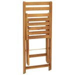 vidaXL Ensemble de bistro pliable 3 Pièces et coussins bois acacia solide