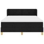 Lit Box Spring avec Matelas - Noir  140x200 cm  Tissu