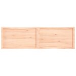 vidaXL Dessus de table bois massif non traité bordure assortie