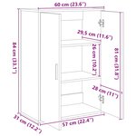 vidaXL Buffets 2 Pièces chêne fumé 60x31x84 cm bois d'ingénierie