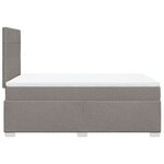 vidaXL Sommier à lattes de lit avec matelas Taupe 120x200 cm Tissu
