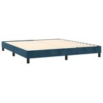vidaXL Sommier à lattes de lit matelas et LED Bleu foncé 180x200 cm