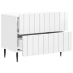 vidaXL Cabinet de chevet Blanc brillant 62 x 34 5 x 49 5 cm