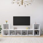 vidaXL Meubles TV 4 Pièces Blanc 72x35x36 5 cm Bois d'ingénierie