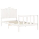 vidaXL Cadre de lit sans matelas blanc 100x200 cm bois de pin massif