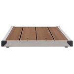 vidaXL Receveur de douche extérieur WPC Inox 110x62 cm Marron