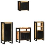 vidaXL Ensemble de mobilier de salle de bain avec étagère 4 Pièces