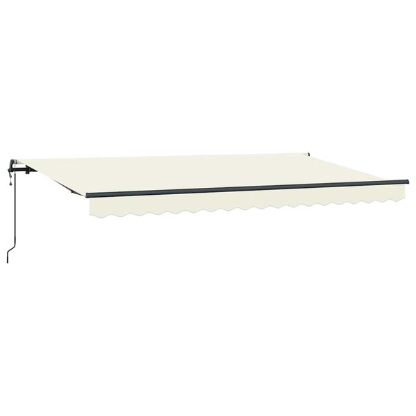 vidaXL Auvent Rétractable Crème 400 x 200 cm tissu