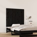 vidaXL Tête de lit murale Noir 95 5x3x90 cm Bois massif de pin