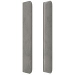 vidaXL Tête de lit à LED Gris clair 203x16x118/128 cm Velours