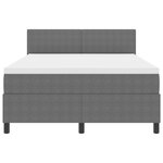 vidaXL Lit à ressorts avec matelas gris 160x200 cm Tissu corduroy