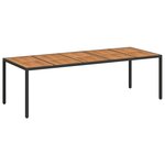 vidaXL Table de Jardin Noir polyrotin