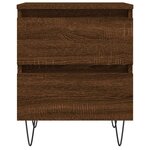 vidaXL Tables de chevet 2 Pièces chêne marron 40x35x50 cm bois ingénierie