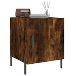 vidaXL Table de chevet chêne fumé 40x40x50 cm bois d'ingénierie