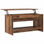vidaXL Table basse Bois ancien 102 x 50 x 52.5 cm Bois d'ingénierie