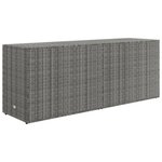 vidaXL Armoire de rangement jardin Gris 198x55 5x80 cm Résine tressée