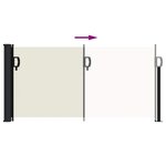 vidaXL Auvent latéral rétractable crème 100x500 cm