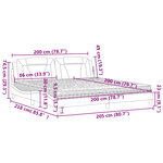 vidaXL Lit avec matelas noir 200x200 cm similicuir