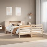 vidaXL Lit bibliothèque sans matelas 120x190 cm bois de pin massif