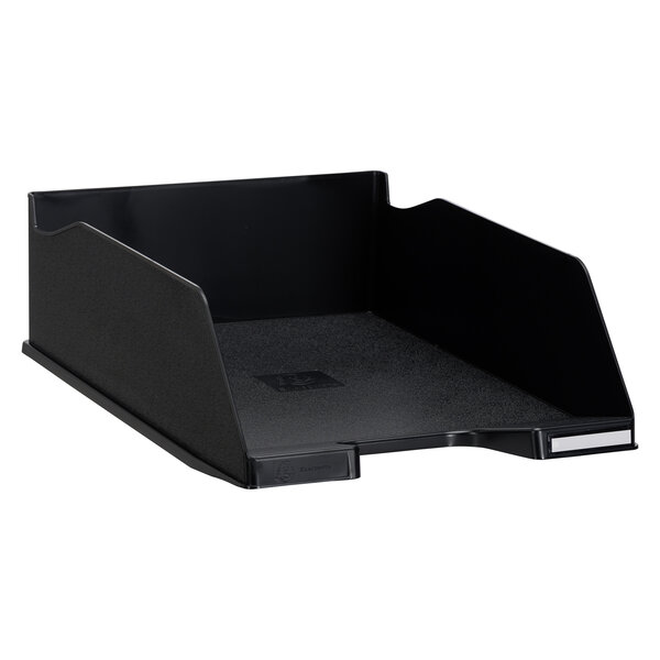 Corbeille à courrier maxi format exacompta noir - lot de 4