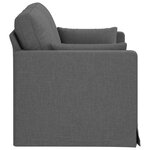 vidaXL Canapé Gris foncé 139 x 78 x 80 cm tissu