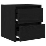 vidaXL Tables de chevet murales 2 Pièces chêne noir 38x34x40 cm
