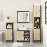 vidaXL Ensemble de meubles de salle de bain 2 Pièces chêne sonoma