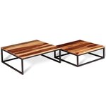 vidaXL Ensemble de table basse gigogne 2 Pièces Bois massif