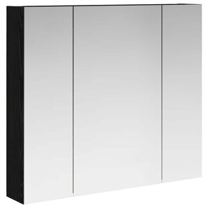 vidaXL Armoire Miroir de Salle de Bain Chêne noir 80 x 14.5 x 70 cm