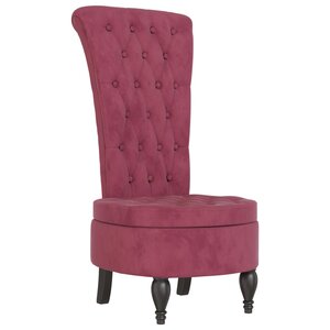 vidaXL Chaise à dossier haut rouge bordeaux conception de bouton
