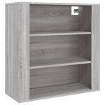 vidaXL Armoire murale Sonoma gris 80x33x80 cm Bois d'ingénierie